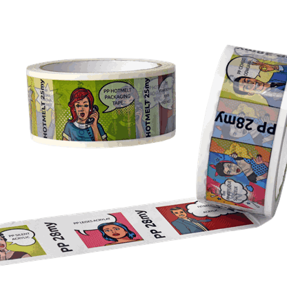 Emballasjetape med trykk