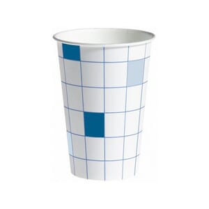 PAPPBEGER U/HANK 20CL BLÅ/HVIT (100)