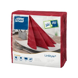 SERVIETT TORK LINSTYLE 39CM BURGUND (50)