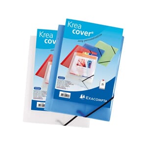 STRIKKMAPPE EXACOMPTA A4 PP 3 KL TRANSP.