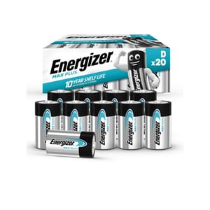 BATTERI ENERGIZER MAX PLUS D (20)
