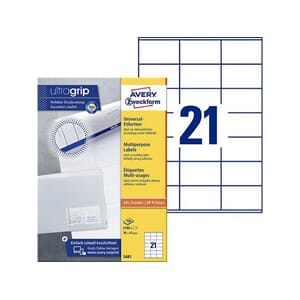 ETIKETT AVERY ULTRAGRIP 70X41MM (2100)