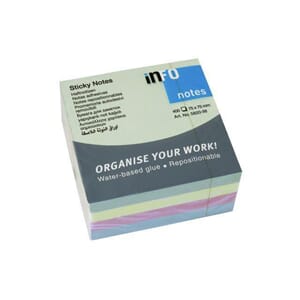 NOTATKUBE INFO 75X75 PASTELL ROSA