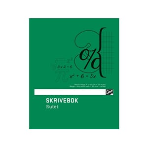 SKRIVEBOK EMO 17X21 80G 24BL 5X10 RUTE