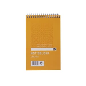 NOTISBLOKK EMO 8X13CM 60G 50BL LINJ SPIR