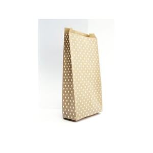 PAPIRPOSE 15X31X6CM KRAFT M/STJERNE (50)