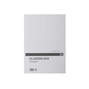 KLADDEBLOKK EMO A4 60G 100 BLAD ULINJERT