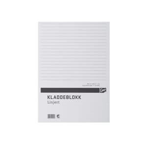 KLADDEBLOKK EMO A4 60G 100 BLAD LINJER