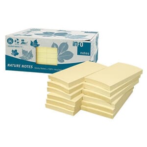 NOTATBLOKK INFO 75X125 RESIRK GUL (12)