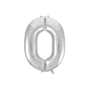 BALLONG FOLIE 86CM TALL 0 SØLV