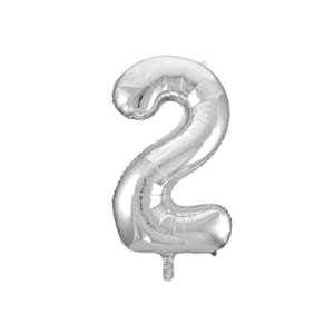 BALLONG FOLIE 86CM TALL 2 SØLV