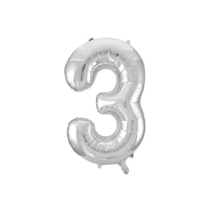 BALLONG FOLIE 86CM TALL 3 SØLV