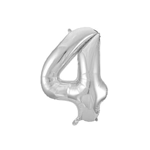 BALLONG FOLIE 86CM TALL 4 SØLV