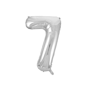 BALLONG FOLIE 86CM TALL 7 SØLV