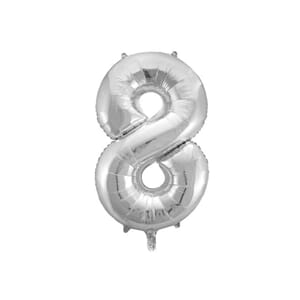 BALLONG FOLIE 86CM TALL 8 SØLV