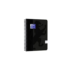NOTATBOK OXFORD TOUCH A5+ 90G RUT SORT