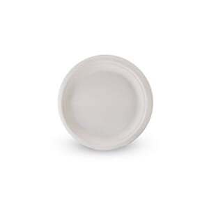 TALLERKEN BAGASSE FIBER 17CM HVIT (50)