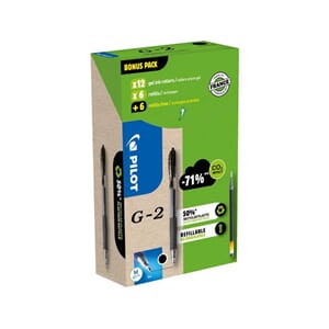 GELEROLLER PILOT G2 07 SORT (12+12)