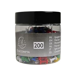 KARTNÅLER EXACOMPTA 7X10MM ASS (200)