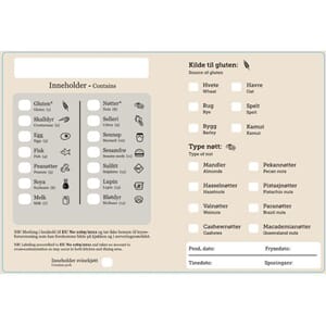 ETIKETT ALLERGENER 160X109MM 250STK