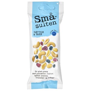 SMÅSULTEN MIX NØTTER&BÆR 60GR