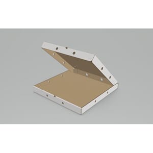 PIZZAESKE 40X40X3,8CM HVIT/BRUN