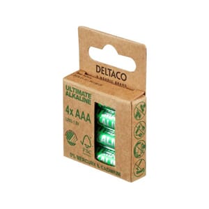 BATTERI DELTACO ALKALINE AAA/LR03 (4)