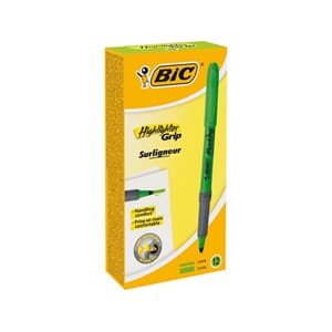 TEKSTMARKER BIC HIGHLIGHTER GRIP GRØNN