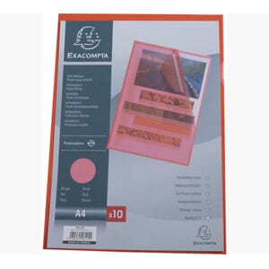 PLASTOMSLAG EXACOMPTA A4 120MY RØD (10)