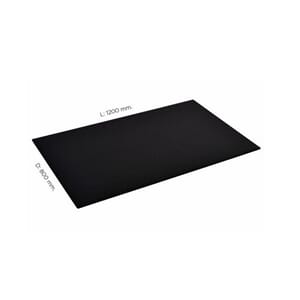 BORDPLATE KENSON 120X80CM SORT