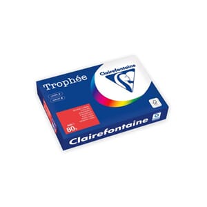 KOPIPAPIR TROPHEE A4 80G RØD (500)