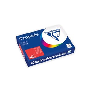 KOPIPAPIR TROPHEE A4 160G RØD (250)