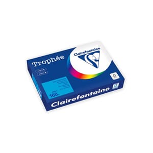 KOPIPAPIR TROPHEE A4 160G KLARBLÅ (250)