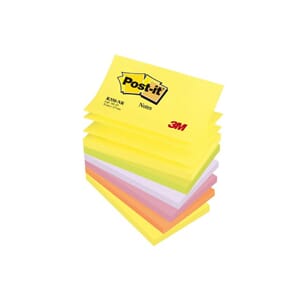 NOTATBLOKK POST-IT ZN 76X127 NEON ASS(6)