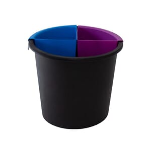 Avfallsbeholder HYKAB 14L sort m/2 innsatser