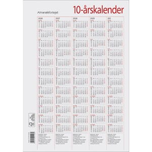7.SANS TIÅRSKALENDER A4, 2022 - 2031