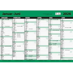 7.SANS KONTORKALENDER, ENKEL A3 MED LINJER KA
