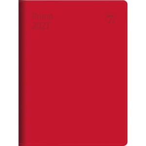 Kalender 2027 7.Sans PRIMO, innbundet skinnim. rød
