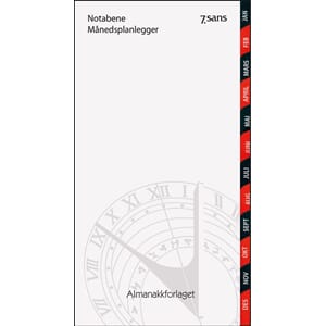 7.SANS NOTABENE MÅNEDSPLANLEGGER, KA