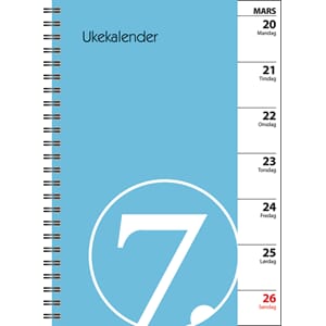 Kalender 2027 7.Sans UKEKalender, refill SP