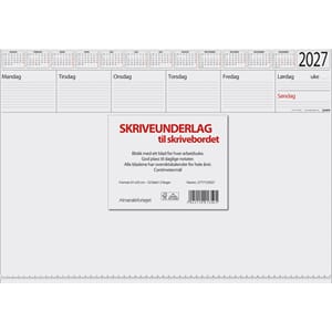 Kalender 2027 7.sans skriveunderlag i papir
