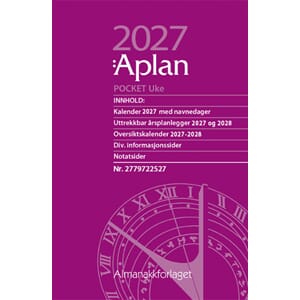 Kalender 2027 APLAN POCKET UKE ÅRSSETT
