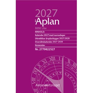 Kalender 2027 APLAN MINI UKE ÅRSSETT