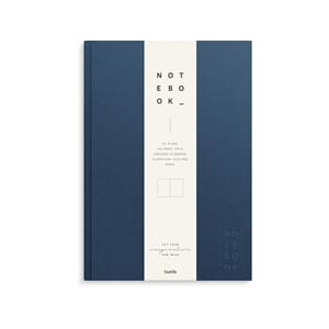 SKRIVEBOK BURDE A4 ULINJERT MØRK BLÅ