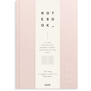 SKRIVEBOK BURDE A5 LINJER ROSA