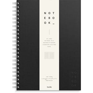 SPIRALBOK BURDE A4 LINJERT SORT