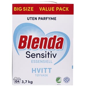 TØYVASK BLENDA ESSENSIELL HVITT 3,7KG