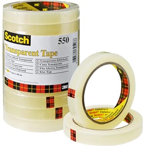 DISKTAPE SCOTCH 550 15MMX66M TRANSP.