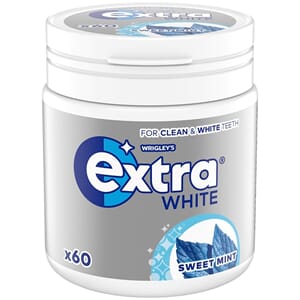 TYGGEGUMMI EXTRA WHITE SWEETMINT BOKS