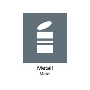 KILDESORTERINGSETIKETT METALL  N/E A5